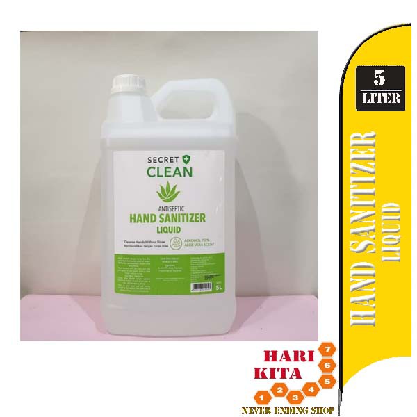 HAND SANITIZER LIQUID / SECRET CLEAN 5 LITER