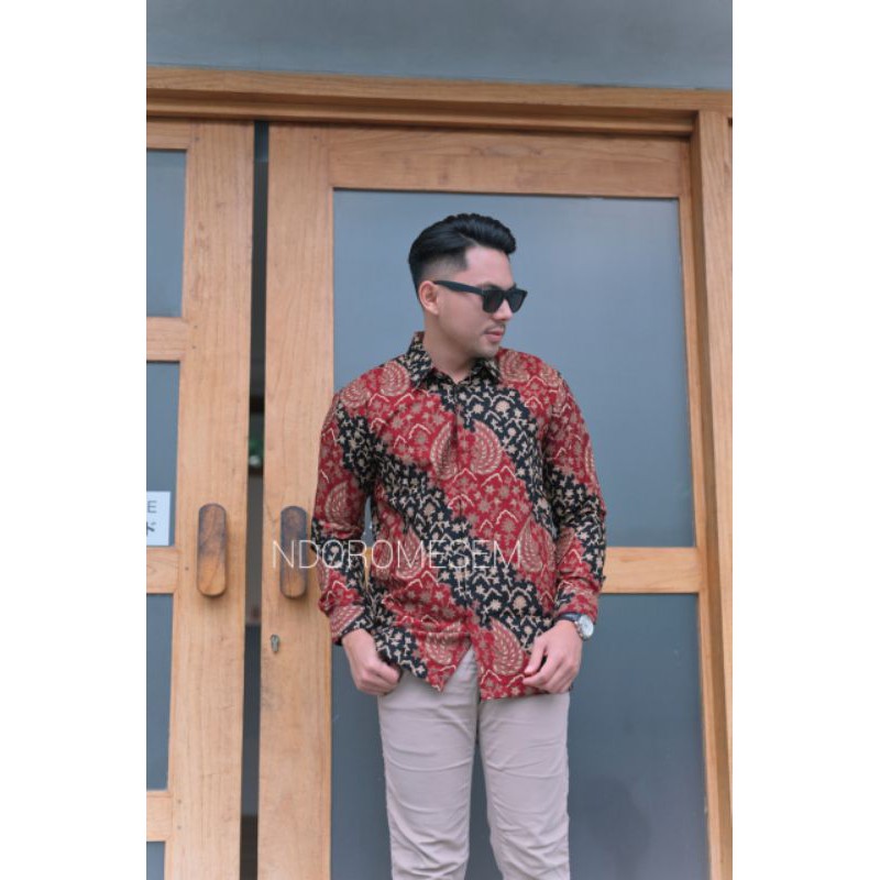 batik moscrem slimfit katun furing