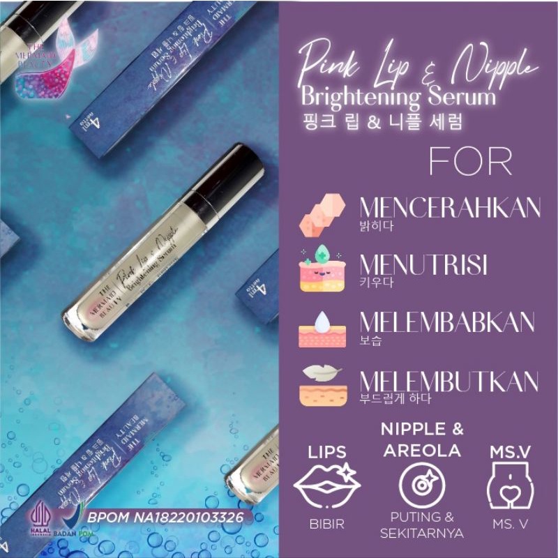 🇰🇷BPOM PINK LIPPIE NIPPIE WHITENING SERUM