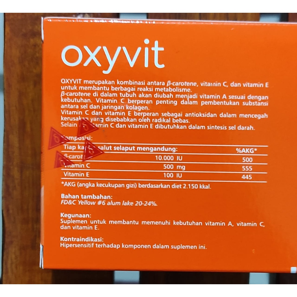 Oxyvit 30 Kaplet / Vitamin A / Vitamin C / Vitamin E / Imun / Antioksidan