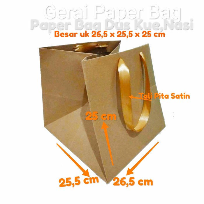 

(TERLARIS) Paper Bag / Paperbag Dus Kotak Box Kue Snack Kado