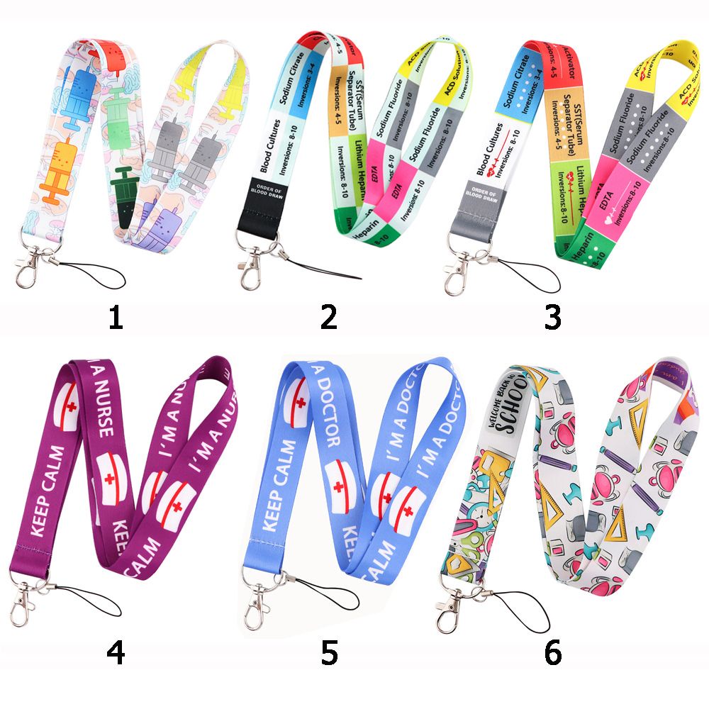 TOP Multi-function Nurse Lanyard Cover Pass Key Chain Mobile Phone Straps Accessories Card Badge Gym Key Chain Doctors ID Card Neck Strap