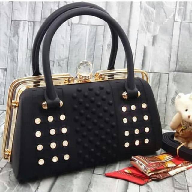 Tas Wanita Import Tas Jelly Matte Behel Diamond