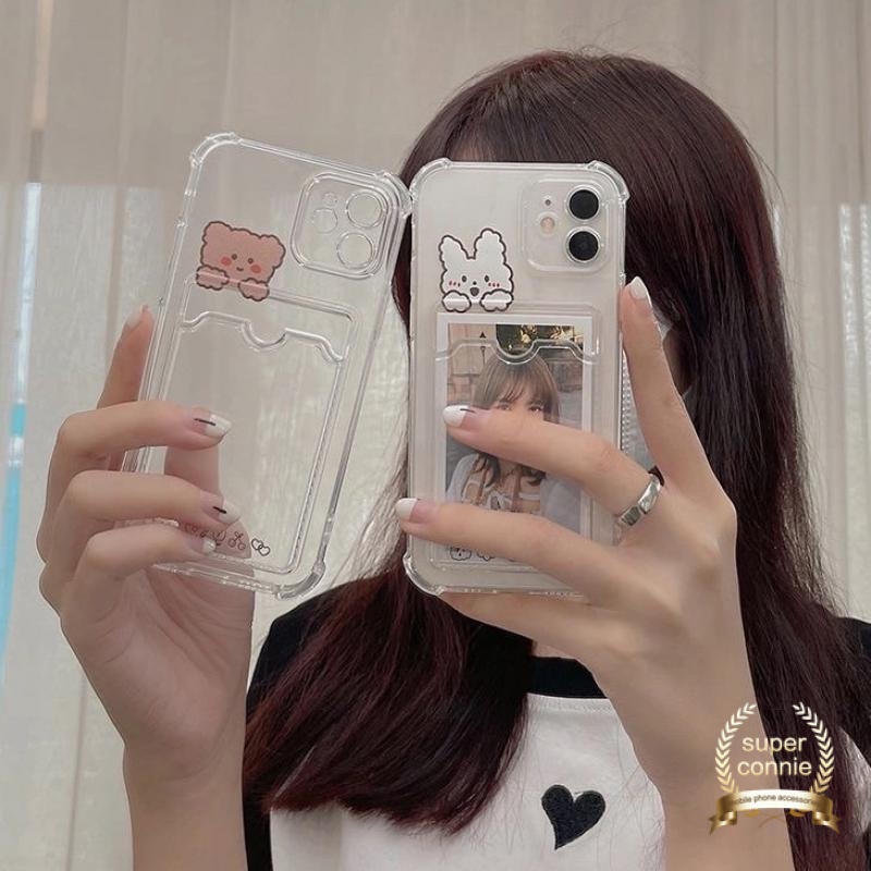 Soft Case Tpu Motif Kartun Beruang / Kelinci Untuk Oppo A12 A15 A16 A7 A5s A12E A54 A74 A35 A11k