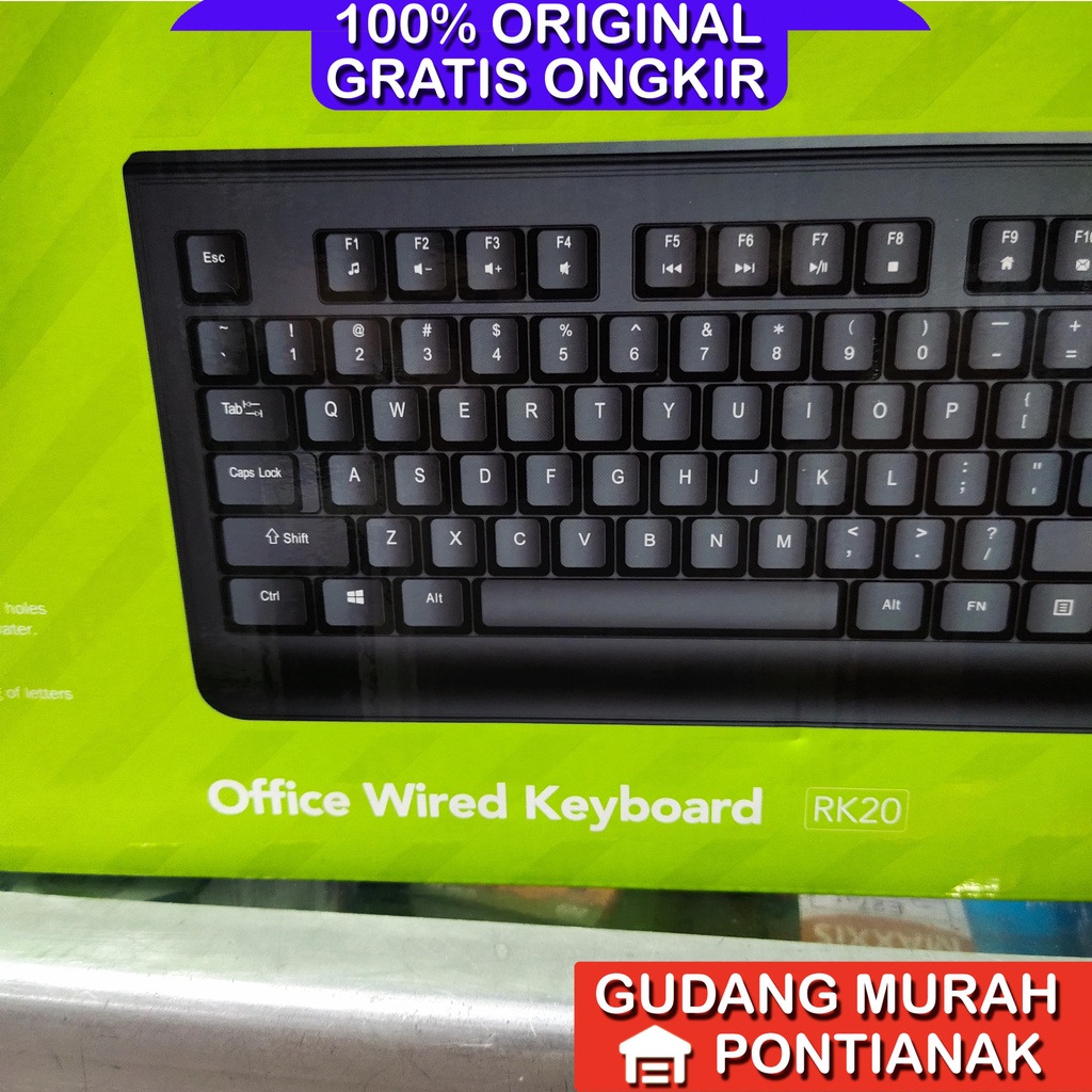 ROBOT Keyboard Berkabel / Portable Mini Office Wired Keyboard RK20 Ultra-Thin Original