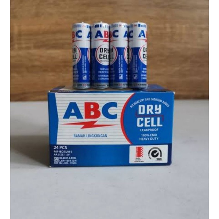 Baterai Biru ABC AA (A2) Murah isi 4 pcs