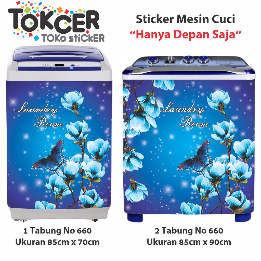 STIKER Kulkas/Kompor/magicom/mesincuci/Ac/dispenser Kupu Bintang Biru