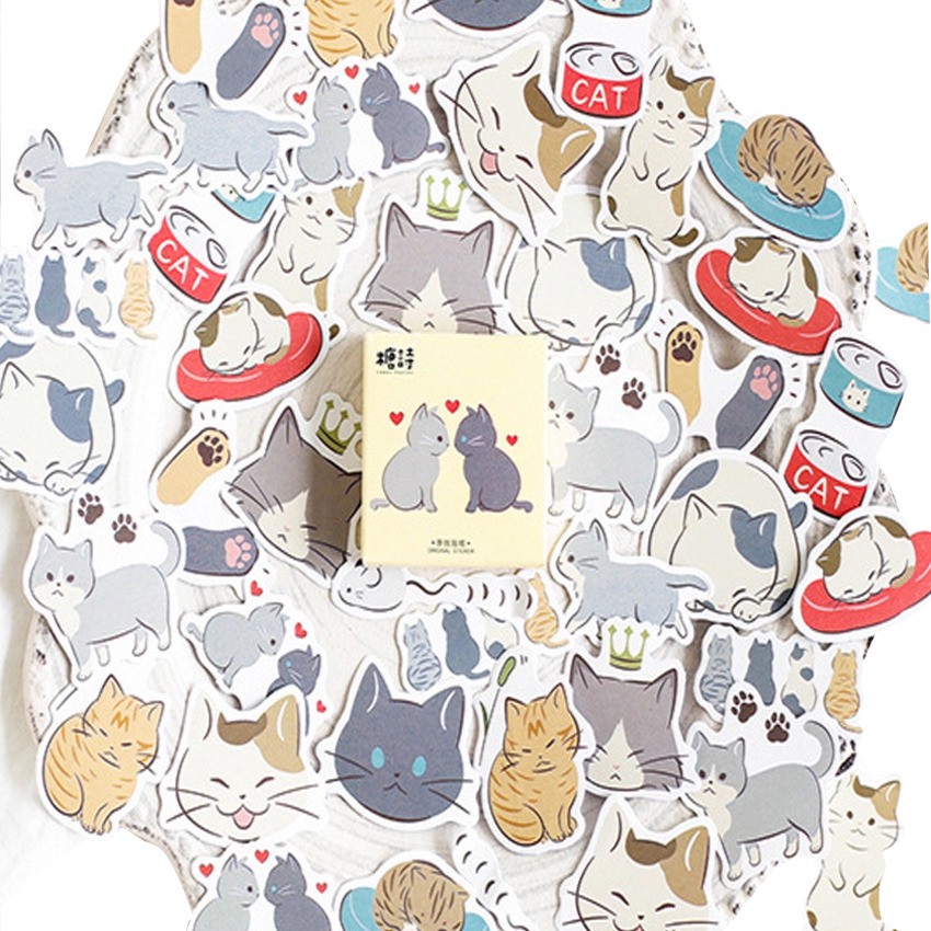 

[PER BOX] Stiker Aesthetic Tumblr Deco Scrapbook Bujo Diary DIY Cat Stuff SAFA STORE