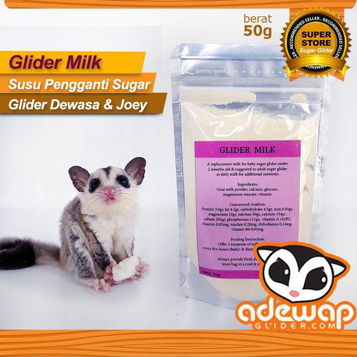 Glider Milk 50 Gram Susu Sugar Glider Nutrisi Vitamin Hewan Sg Shopee Indonesia