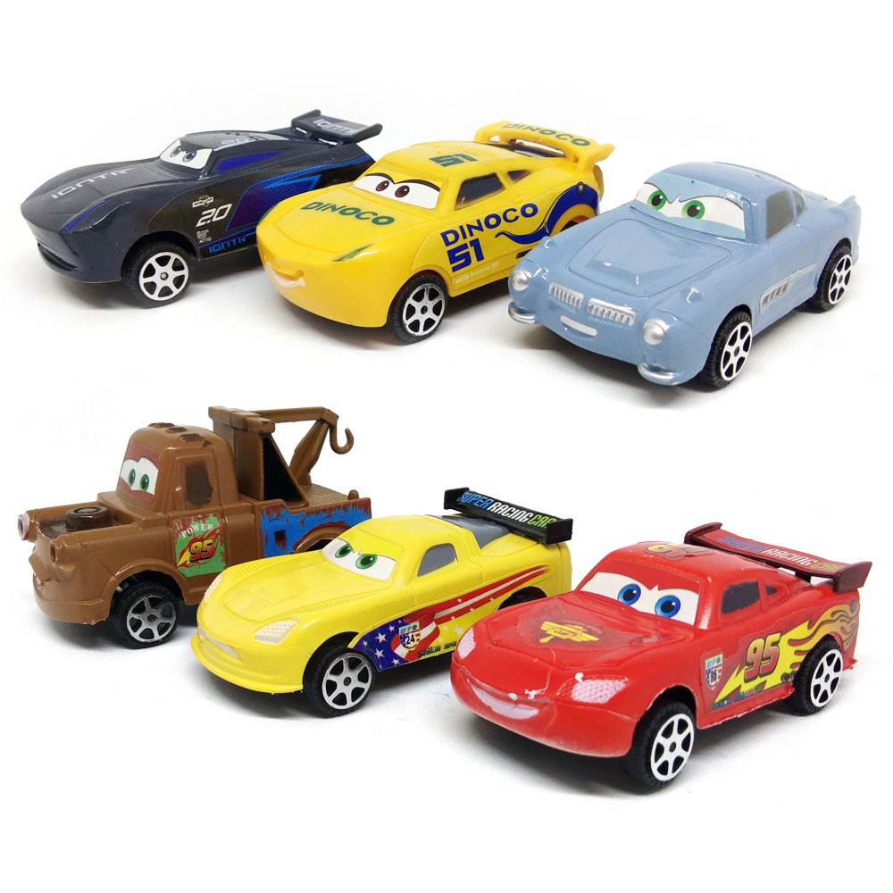 Mainan Anak  Mobil  Mobilan  Isi 6 Lightning Mcqueen Cars 