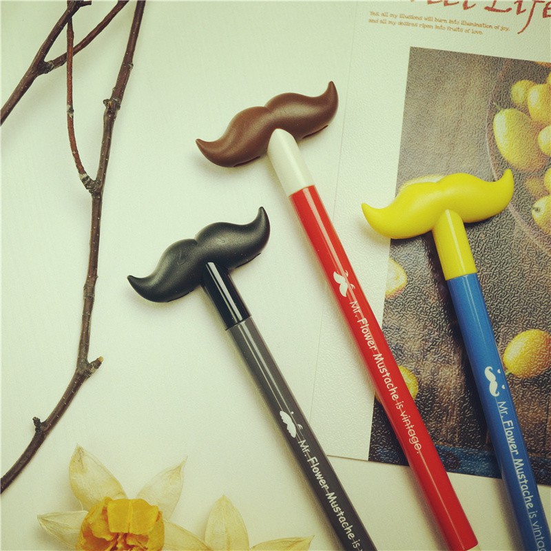 

Pulpen Gel Mustache Style 0.5mm Tinta Hitam