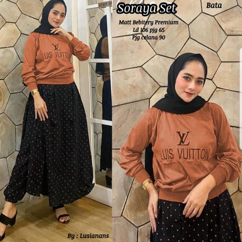 SORAYA SET PREMIUM ORI / SETELAN BLOUSE DAN CELANA ROK / OUTFIT CASUAL KONDANGAN OOTD /SETELAN MURAH