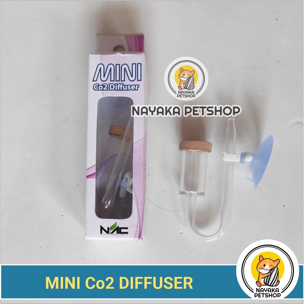 Mini Co2 Diffuser Aquascape Glass Kaca Aquarium