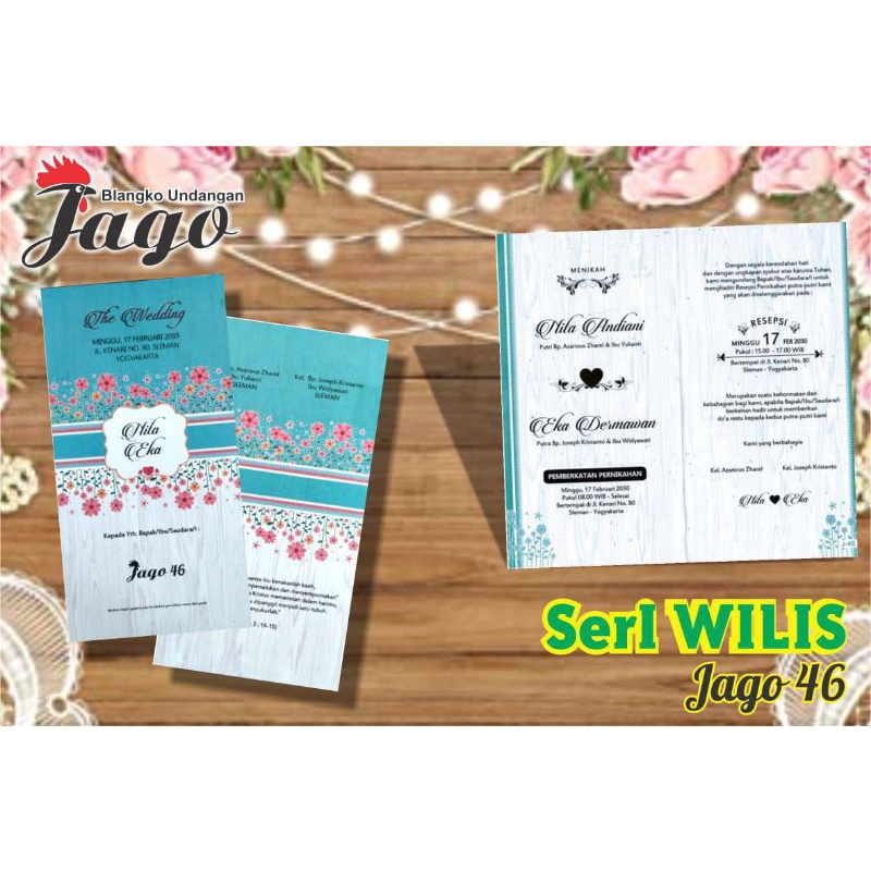 

Undangan Pernikahan Simple Elegan Cantik dan Murah Seri Jago 46