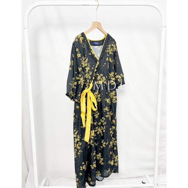 MDLV ~ 79009# Venezia Loose Dress Big Size Dress Flower Fashion Import