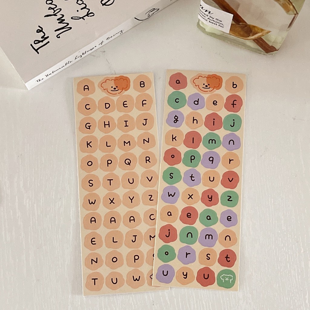 INFY -  R440 1Pcs CUTE ALPHABET Sticker Deco DIY Planner BUJO Stiker Aesthetic