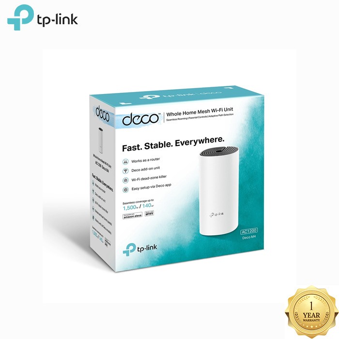 TP-LINK DECO M4 ISI 1 PC (1-PACK) AC1200 Whole-Home Mesh Wi-Fi System