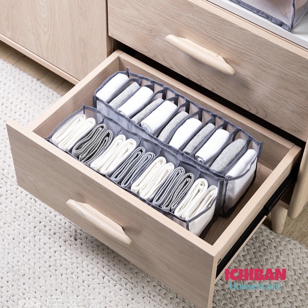 Tempat Sekat Kotak Kain Tempat Celana Pakaian Dalam Kotak Kaos Kaki Tempat BH Kotak Dasi