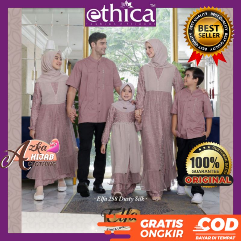 SARIMBIT ETHICA SALE‼️ETHICA CUCI GUDANG ETHICA DISKON 50% ELFA 258 DUSTY SILK / BAJU COUPLE KELUARG