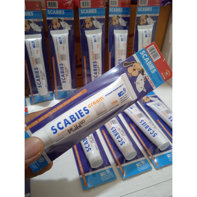 SCABIES CREAM Kucing Termurah|Obat Kulit Hewan| Salep Jamur/Salep Cream 15gr. |Scabies Raid All