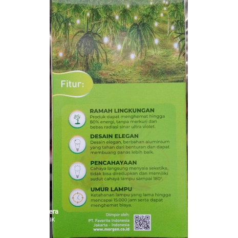 Lampu Buah Naga LED Morgen Dragon Fruit 9W MG-DF06 IP56 ~ Untuk Budi Daya Buah Naga