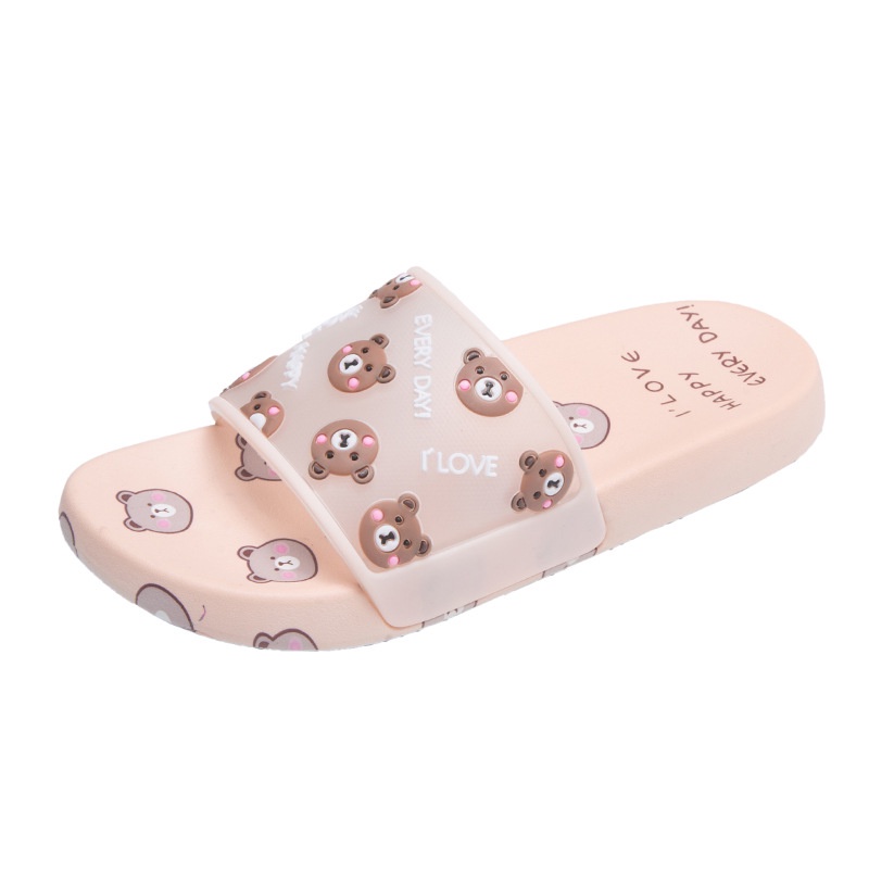 [M.TOYS] Sandal Wanita Slip On Karet Rubber Cute Bear Beruang Transparan Hangout Outdoor Rumahan Lucu Anti Licin- 262