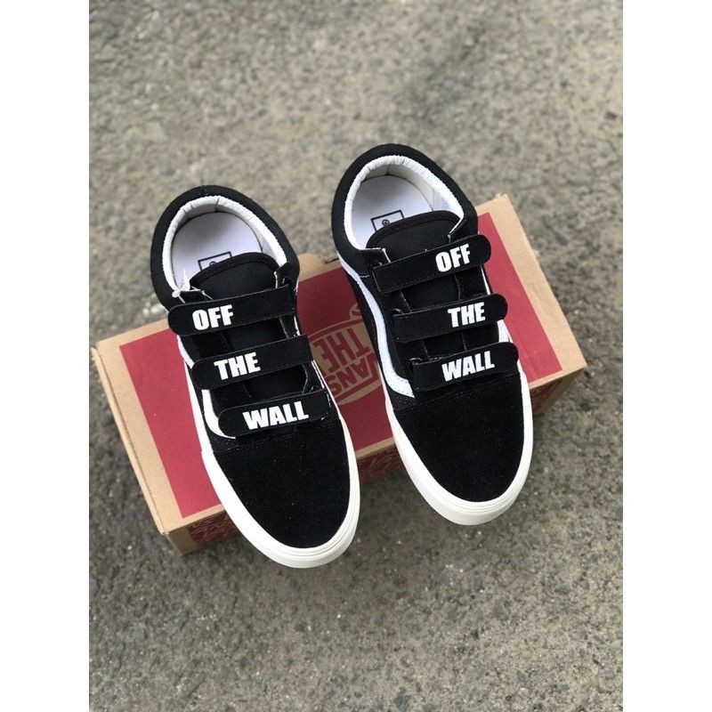 SEPATU VANS OLDSCHOOL VELCRO PEREKAT HITAM PUTIH OG