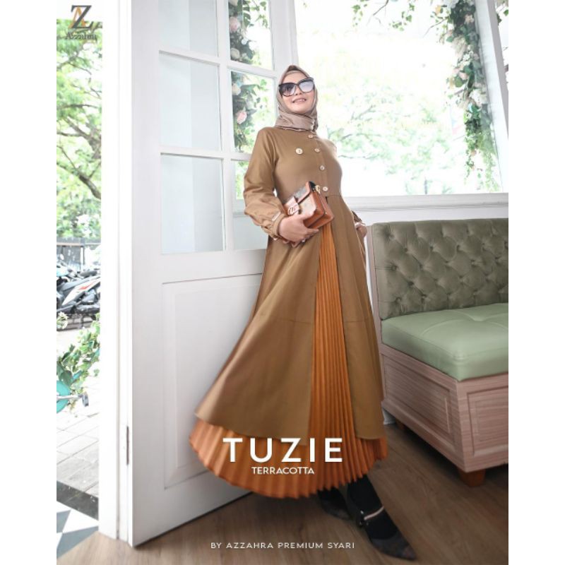 Tuzie Runik dan Skirt Plisket By Azzahra Premium Syari