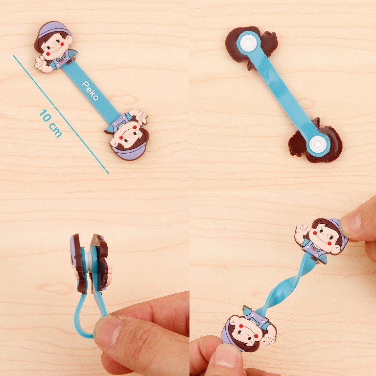 CORD HOLDER 3D TEBAL Penjepit Klip Pengikat Kabel Charger Karakter Kartun - MIKHAMART