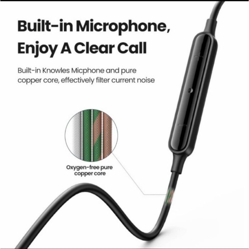 Ugreen Earphone Headset Audio Mic Stereo Hifi With Aux 3.5mm / Usb C / Lightning