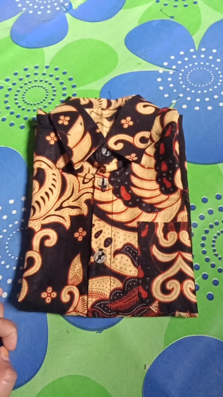 Batik Couple Keluarga Sania Ruffle Ori Ndoro Jowi Dnt Motif Gurita Sogan