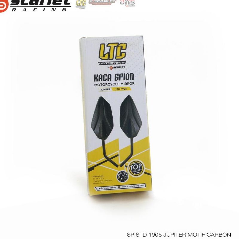 Spion Standar Tangkai Pendek Carbon 1 Set Jupiter,Vega,Mio,Force1,Fizr,F1zr,Mx,Xeon,M3,Fino, Dll