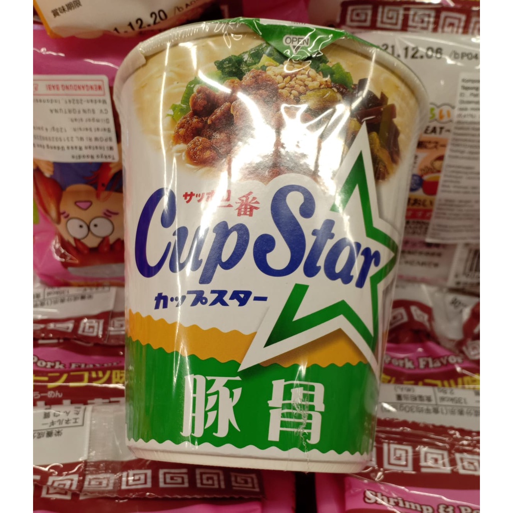 

Sapporo Ichiban Cup Star Tonkotsu 77gr/Noodle Tonkotsu/Mie Cup Star/Import