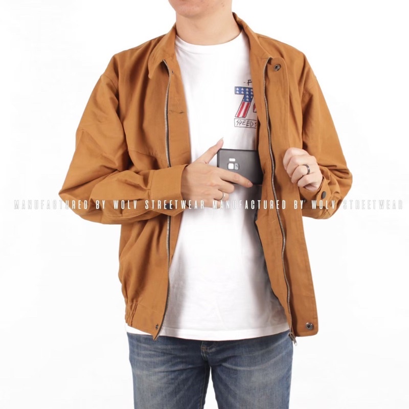 WOLV ORIGINAL Jaket Pilot Jaket Flight Jaket Vintage Jaket Bomber Caramel