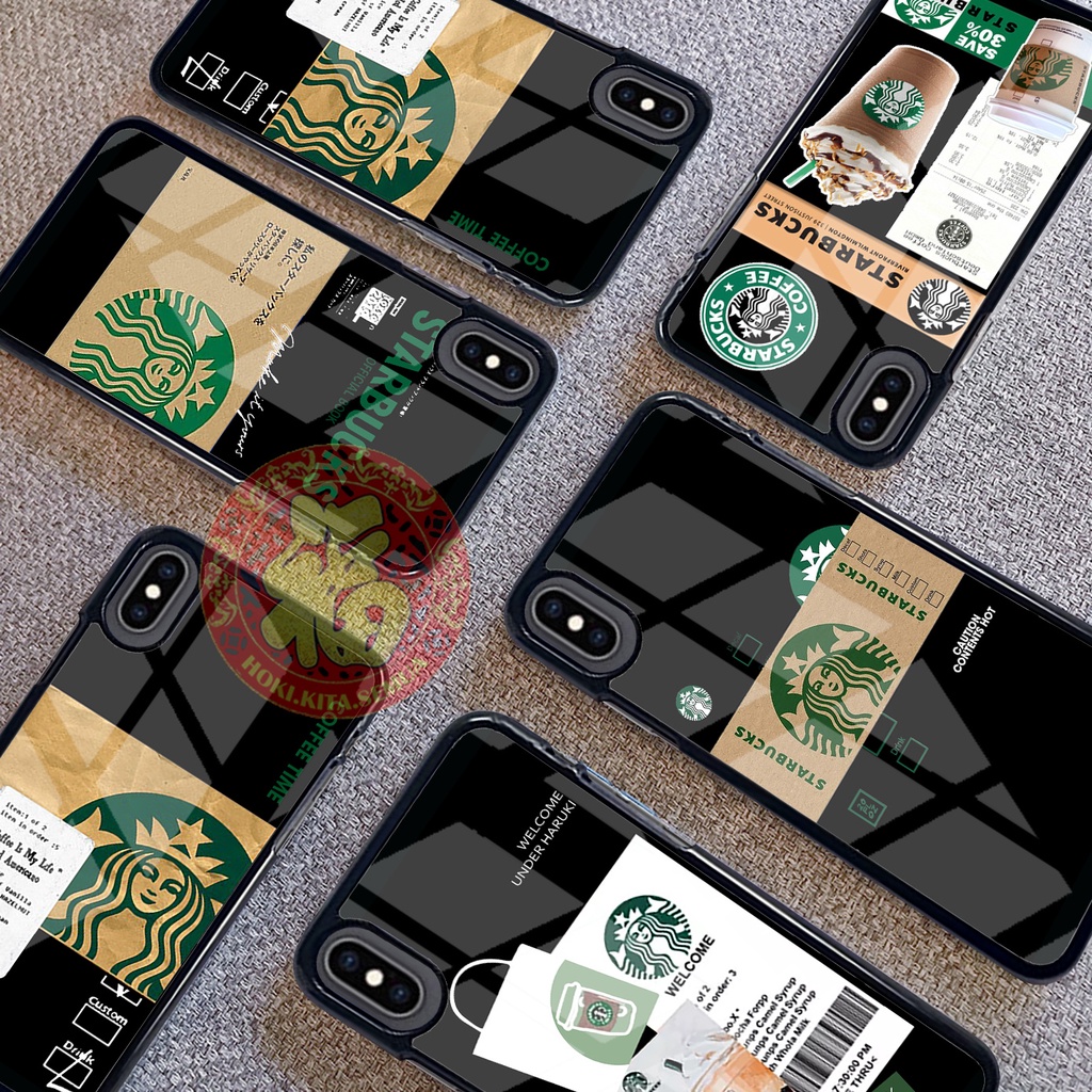 GLOSSY 2D HARDCASE CASING STARBUCKS CASE HP SAMSUNG J7 PRIME J8 2018 A01 CORE A2 CORE NOTE 9 NOTE 10