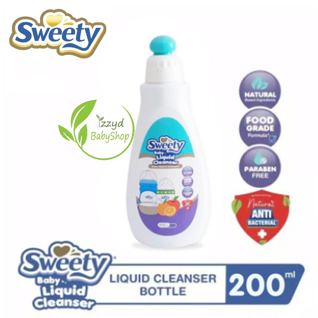 SWEETY Baby atau Huki Liquid Cleanser 200ml / Cairan Sabun Pencuci Botol Susu 200 ml
