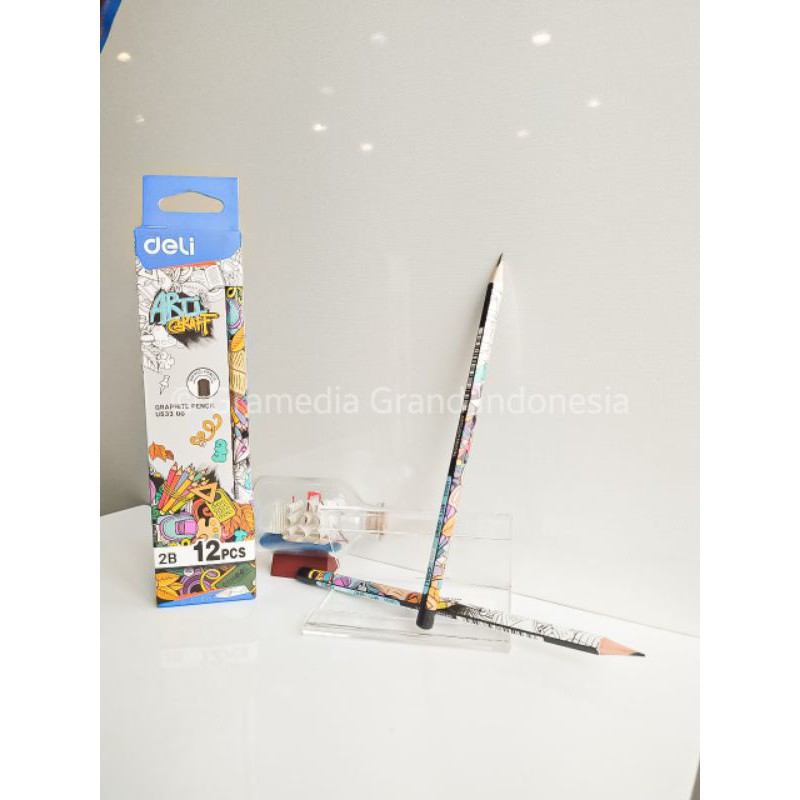 

Deli Graphite Pencil 2B/Pack (12 Pcs) EU53300