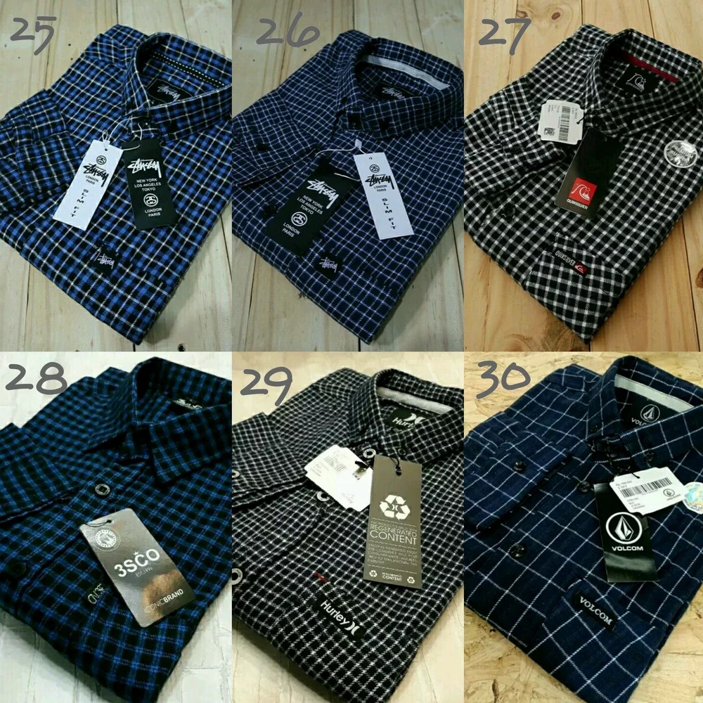 KEMEJA PRIA LENGAN PANJANG FLANEL MOTIF KOTAK PREMIUM