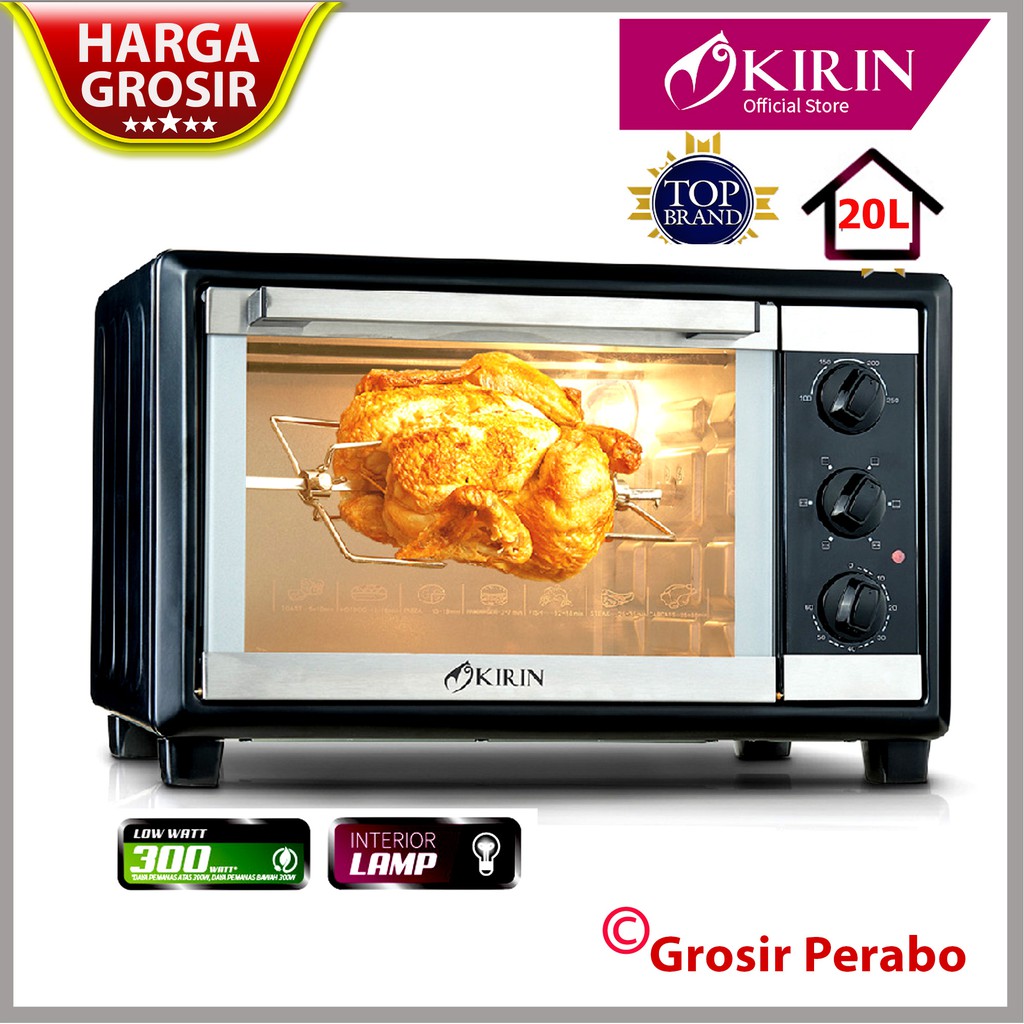 Oven Listrik Low Watt Kirin Kbo 200rab Lampu Panggang Ayam Ss Shopee Indonesia