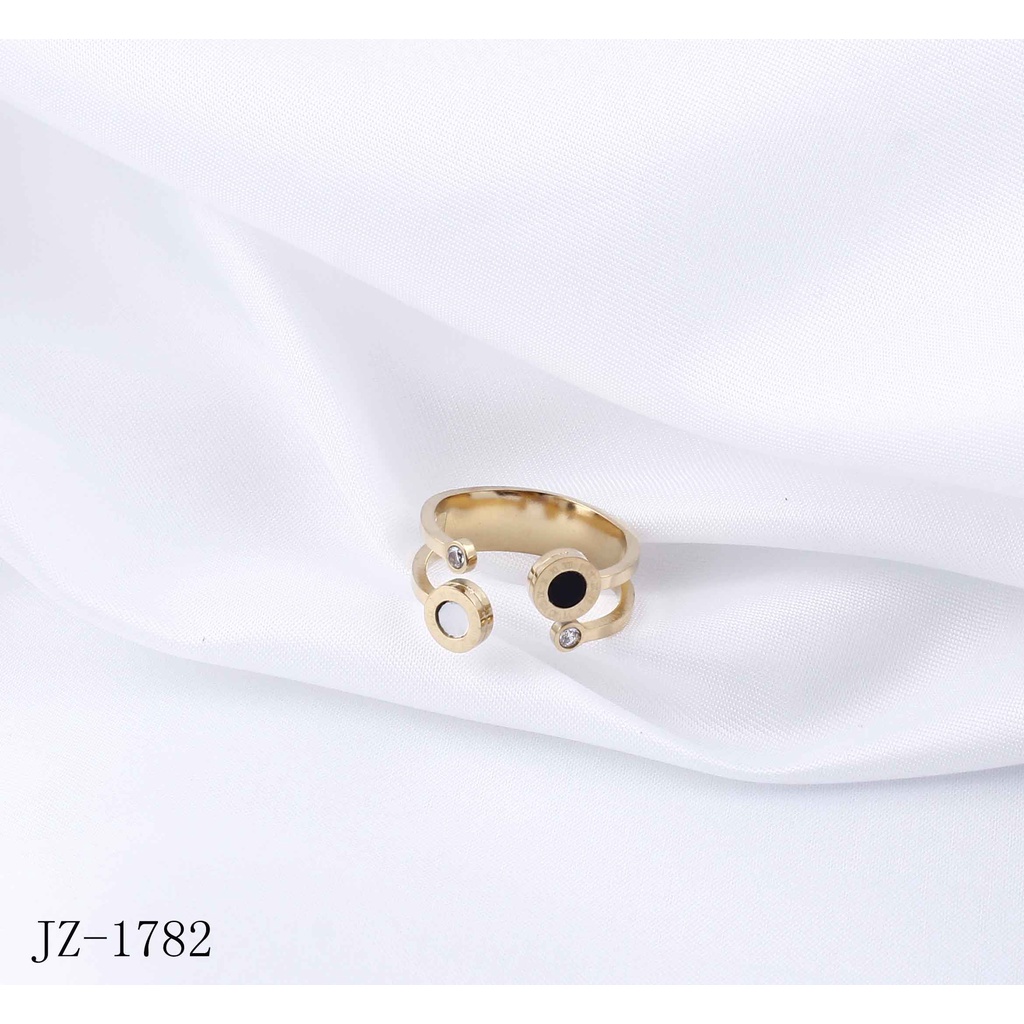 Cincin Titanium Permata Perhiasan Fashion 1782