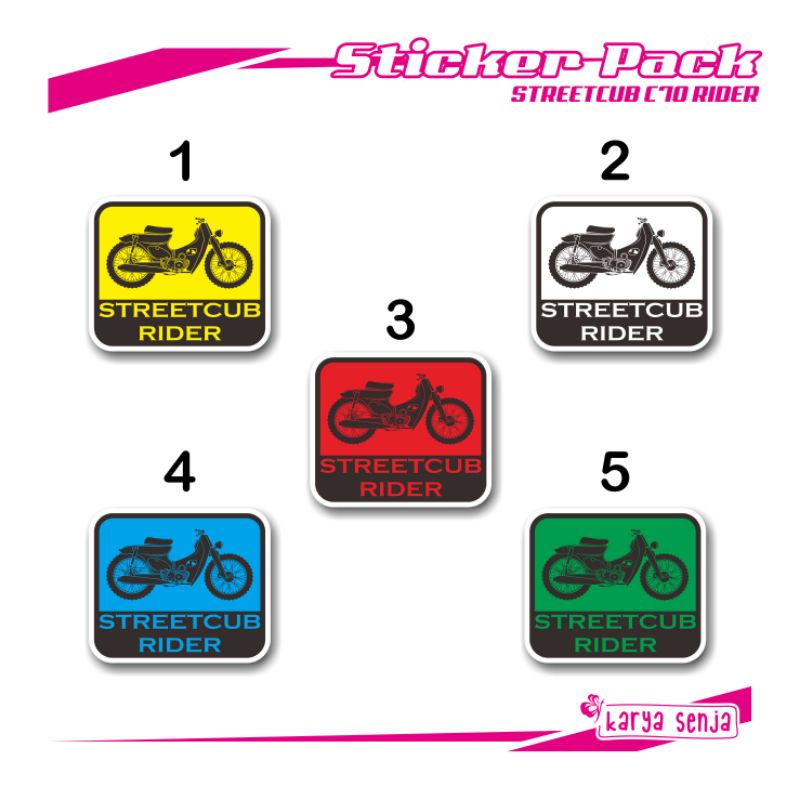 STIKER VARIASI HONDA STREETCUB C70 RIDER 22