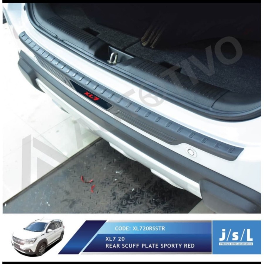 JSL Sillplate Belakang Ertiga XL7 Rear Scuff Plate Red Sporty