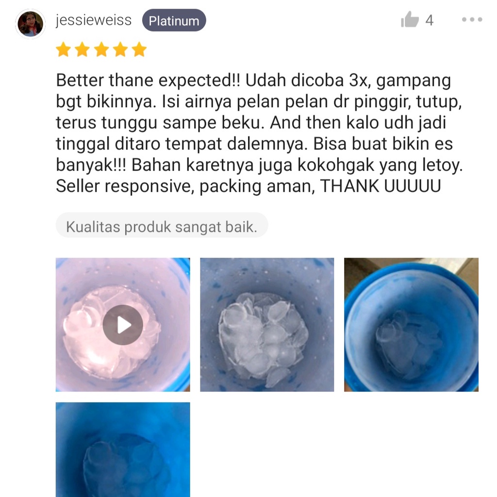 Cetakan Es Batu Genie Ice Cube Maker 3D Silicone Mold Cetak Pencetak