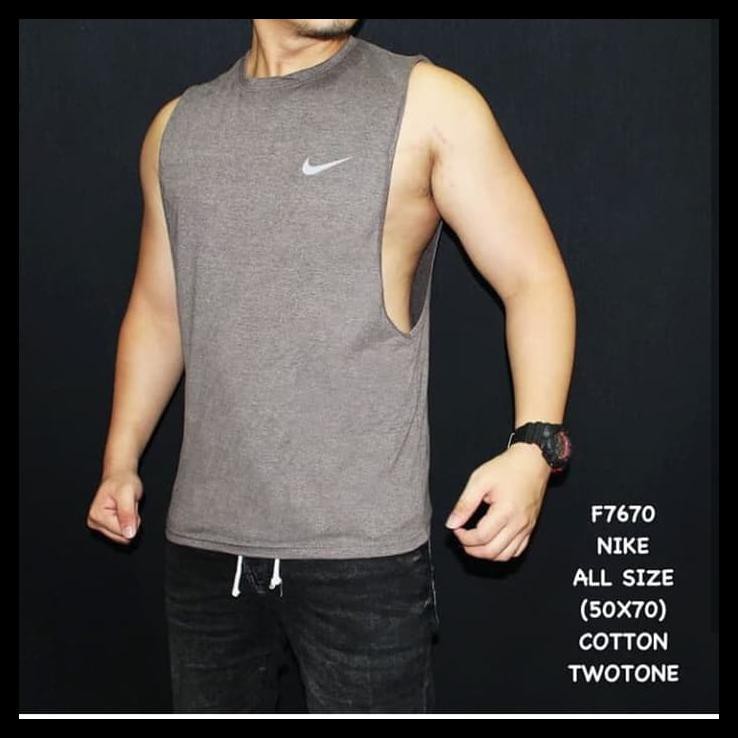 Tebaru Baju Kaos Singlet Pria Gym