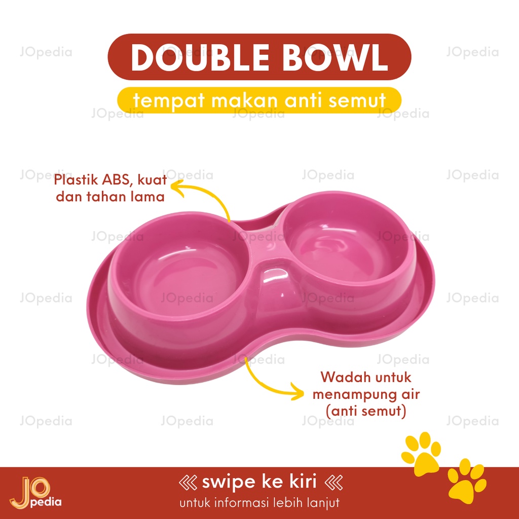 DOUBLE BOWL ANTI SEMUT Tempat Makan Kucing Anjing Mangkok Feeder