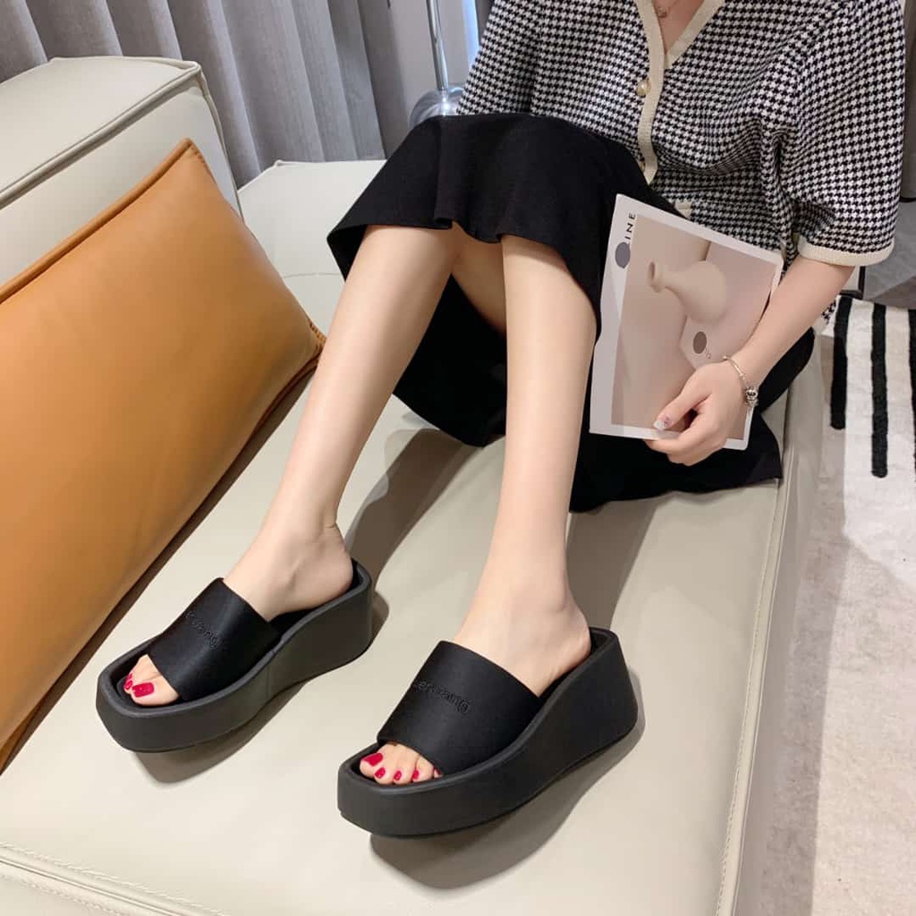 Sandal wedges wanita Dbltop 717