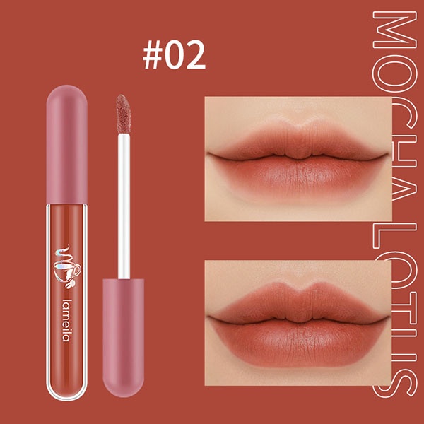 Lameila Lip Glaze Waterproof Anti Lengket 6 Warna / Lipstick Lameila Nude Edition Lipcream Matte / Lipstik Cair Lip Gloss Pelembab Bibir / TV-15