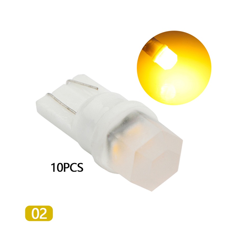 Tk 10pcs Bohlam Lampu Led T10 Canbus 4smd 3014 Bahan Keramik Untuk Interior Mobil