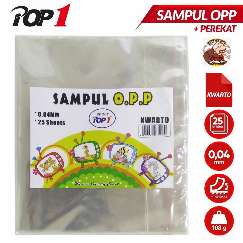 

[PAK] POP1 SAMPUL PLASTIK SEALKING KWARTO KWT ATK STATIONARY*