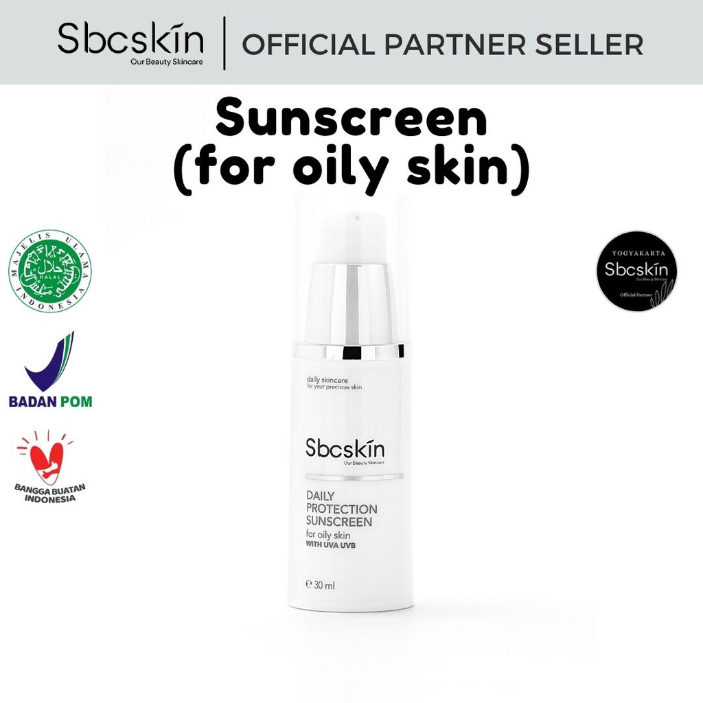 (COD) Sbcskin Sunscreen for Oily Skin (Tabir Surya Hybrid Kulit Berminyak)